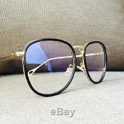 Black Gold Frame Oversized Retro Nerdy Geek Vintage Fashion Glasses 70s 80s
