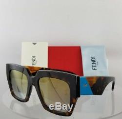 Brand New Authentic Fendi FF 0263/S Sunglasses 086FQ Tortoise Blue Frame 0263