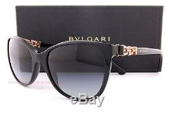Brand New BVLGARI Sunglasses 8145B 501/8G Black/Grey Gradient For Women Size 55