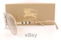 Brand New Burberry Sunglasses BE 3092Q 1145/6E Gold/Brown Mirror Gold Men Women