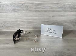 Brand New CHRISTIAN DIOR 30MONTAIGNE Sunglasses 8072 Black & Gold With Gray Lens