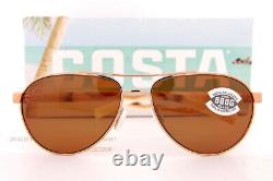 Brand New Costa Del Mar Sunglasses FERNANDINA Rose Gold Copper 580G Polarized