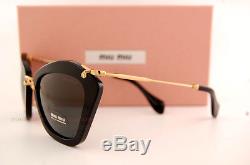 Brand New Miu Miu Sunglasses MU 10N 10NS 1AB1A1 BLACK/GREY Women 100% Authentic