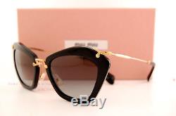 Brand New Miu Miu Sunglasses MU 10N 10NS 1AB3M1 BLACK/GREY Women 100% Authentic