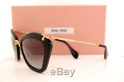 Brand New Miu Miu Sunglasses MU 10N 10NS 1AB3M1 BLACK/GREY Women 100% Authentic