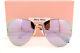 Brand New Miu Miu Sunglasses Mu 53p 53ps Zvn2e2 Gold/purple Silver Mirror Women