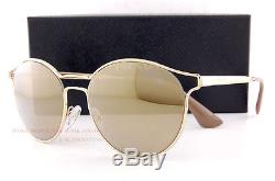 Brand New Prada Sunglasses 62SS ZVN 1C0 Gold/Gold Mirror for Women