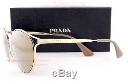 Brand New Prada Sunglasses 62SS ZVN 1C0 Gold/Gold Mirror for Women