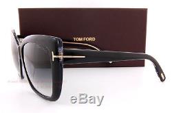 Brand New Tom Ford Sunglasses TF 0390 390 Irina 01B Black/Gradient Grey Women