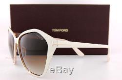 Brand New Tom Ford Sunglasses TF 0391 391 Lena 25F White/Gradient Brown Women