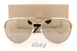 Brand New VERSACE Sunglasses VE 2165 12525A Pale Gold Brown Mirror AUTHENTIC