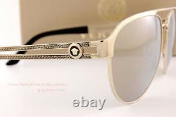 Brand New VERSACE Sunglasses VE 2165 12525A Pale Gold Brown Mirror AUTHENTIC