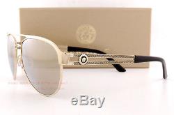 Brand New VERSACE Sunglasses VE 2165 1252/5A Gold/Gold Mirror For Men