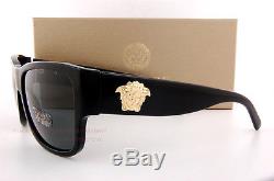 Brand New VERSACE Sunglasses VE 4275 GB1/81 BLACK/GRAY Polarized Men Women