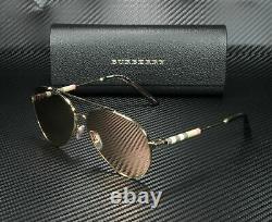Burberry BE3092Q 12437J Gold Brown Mirror Rose Gold Women Sunglasses 57 mm