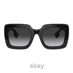 Burberry BE 4284 3803T3 Black Plastic Sunglasses Grey Gradient Polarized Lens