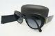 Burberry B 4298 3001/t3 New Women's Black Polarized Sunglasses 54mm With Case