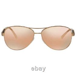 Burberry Brown Mirror Rose Gold Aviator Ladies Sunglasses BE3080 12357J 59