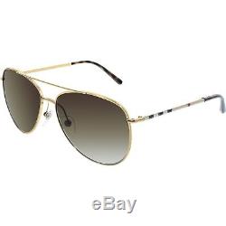 Burberry Women's Gradient BE3072-118913-57 Gold Aviator Sunglasses