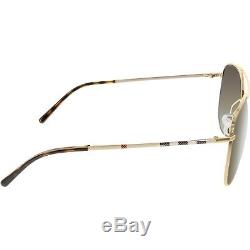 Burberry Women's Gradient BE3072-118913-57 Gold Aviator Sunglasses