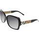 Burberry Women's Gradient Be4160-34338g-58 Black Square Sunglasses