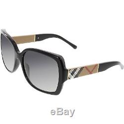 Burberry Women's Gradient BE4160-34338G-58 Black Square Sunglasses