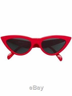 CELINE CL40019I Red Frame Gray Lens Acetate Cat Eye Sunglasses