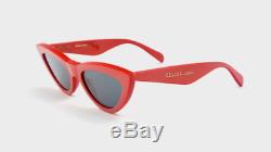 CELINE CL40019I Red Frame Gray Lens Acetate Cat Eye Sunglasses