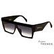 Celine Cl40030 Black Frame Gray Lens Square Sunglasses %100 Auth With New Box