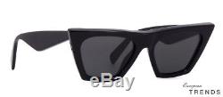 CELINE CL41468/S 807/IR Black Edge Frame Gray Lens Sunglasses %100 Authentic