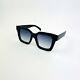 Celine Cl4s130 Black Gray Square Rectangular Sunglasses Eyewear Glassess Women