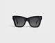 Celine Cat Eye S004 Acete Black Sunglasses With Polarized Lenses
