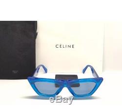 CELINE EDGE CL 41468/S GEG TR BLUE BLUET Grey Lens WOMEN SUNGLASSES 51mm SMALL
