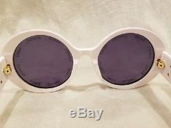 CHANEL 01949 10601 Vintage Round White Paris Sunglasses GORGEOUS