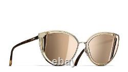 CHANEL 4222 Cat Eye Sunglasses c. 395/T6 Gold Frame 18-karat Mirror Lenses