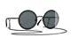 Chanel 4245 Oval Dark Silver Frame Gray Lens With Chain Sunglasses