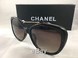 CHANEL 5338H 714/S9 Tortoise/Gold Polarized Sunglasses Brown Lens 100% UV