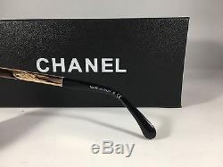 CHANEL 5368H 501 Black/Gold Women Sunglasses Grey Lens 100% UV