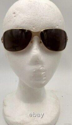 CHANEL Authentic Rare Vintage Women's Black Sunglasses With Gold Frames & Case