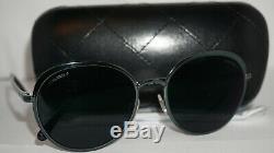 CHANEL Sunglasses New Dark Green Metallic Green Mirror 4206 C. 468/C0 55 18 140
