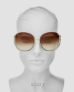 CHLOE Woman's Milla Square Gradient Brown 64mm Sunglasses S1478