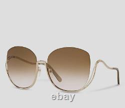 CHLOE Woman's Milla Square Gradient Brown 64mm Sunglasses S2544