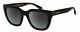 Coach Hc8318 Cat Eye Sunglasses In Black Gold Colorful Stripe/grey Gradient 52mm