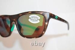 COSTA DEL MAR CHEECA POLARIZED sunglasses Shadow Tortoise WithGreen Mirror 580G