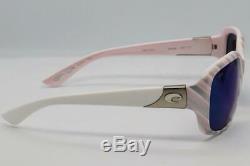 COSTA DEL MAR GANNET Sunglasses Matte Seashell / Blue Mirror 580P lens Womens