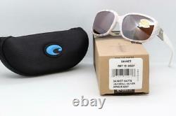 COSTA DEL MAR GANNET Sunglasses Matte Seashell / Silver Mirror 580P lens Womens