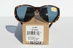COSTA DEL MAR La Mar 580P POLARIZED Sunglasses Womens Retro Tortoise/Gray NEW