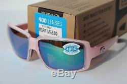 COSTA DEL MAR Miss Britt POLARIZED Sunglasses Womens Coral/Green Mirror 400G NEW