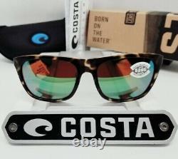 COSTA DEL MAR shadow tortoise/green mirror CHEECA polarized 580G sunglasses NEW