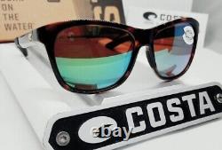 COSTA DEL MAR tortoise/green mirror VELA polarized 580G sunglasses NEW IN BOX